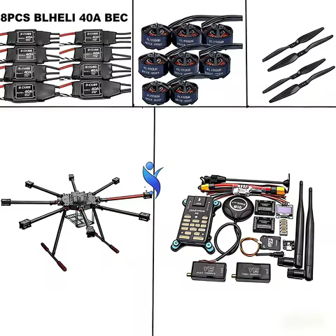 LX1100 Pixhawk 6C PRO M8N/M9N/M10 Flight ControllerAll Carbon Fiber 1100mm Octacopter BLHELI 40A ESC