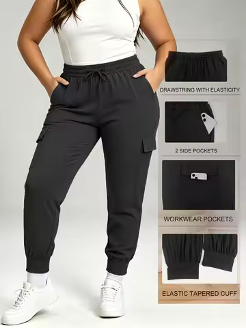 Plus Jogger Women's Cargo Jogger Pants Soft Street Casual Sweatpants Joggers Pants Causal Gym Athlet