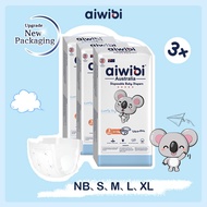 Aiwibi Comfy Dry Diapers Tape Pants - S156/M144/L132/XL120 (3 Pack)