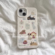 Ốp Lưng Điện Thoại Oppo Reno10 Phong Cách Ins K12 Bé Gái Màu Trắng A3 Dễ Thương Chó Cặp Đôi A93s A57