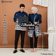KATUN KEMEJA Elbarka Batik Latest Jumbo Couple Batik Tops for Men and Women - Long Sleeve Shirts - K