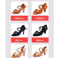 Dance Shoes 7.5cm Super Premium High Quality Latin Dance Shoes Women's Dance Shoes Belly Dance Line Dance Salsa Latin Costume Latest Model Import