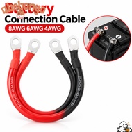 ABEBONGONY 1Pcs Battery Connection Cable, 4AWG 6AWG 8AWG Soft Silicone Battery Connection Wire, Tinn