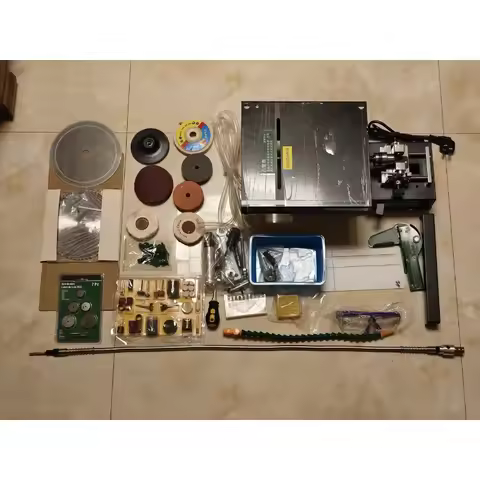 750W Mini Table Saw Jewelry Polisher 10000rpm Multifunctional Bench Grinder Sander Buffing with Flex