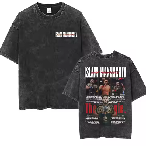 Limited Islam Makhachev Classic Graphic T Shirt Men Women Fashion Gothic Oversized T-shirts Vintage 