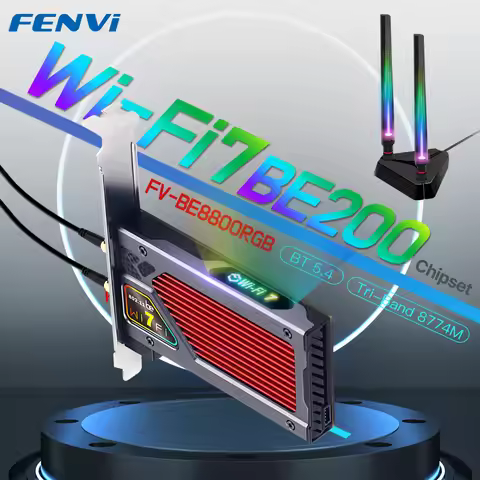 FENVI WIFI 7 FV-BE8800RGB PCIE Wireless Wi-Fi Card Adapter 8774Mbps Tri-band 2.4G/5G/6GHz For Blueto