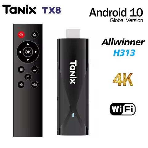TANIX TX8 Smart TV Box Android 10 TV Stick Allwinner H313 2GB 16GB 2.4G WIFI 4K MINI TV Dongle