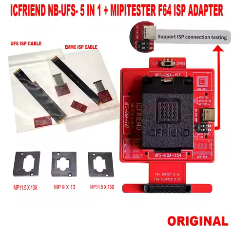 2026 NEW ORIGINAL NB-UFS 5 IN 1(254/153/297)x adapter/+F64 ISP Adapter For F64 Tool box/mipi box