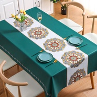 ผ้าปูโต๊ะปักผ้าปูโต๊ะพีวีซีกันน้ำผ้าปูโต๊ะกาแฟเรียบง่ายแบบนอร์ดิก
