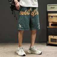 กางเกงขาสั้นผู้ชาย ins street hip-hop การพิมพ์สามมิติ hiphop หลวมกางเกงบาสเก็ตบอลห้าจุด   Shorts men