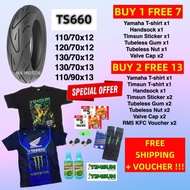 Timsun Tubeless Tayar Motor TS660 INCH 12&13🔥 FREE SHIPPING + FREE GIFTS 🔥 110/70-12 & 110/90-13 & 1