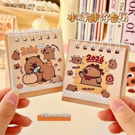 [T&B Dec] 2026 Year Cartoon Capibara Desktop Mini Desk Calendar Planner Desktop Decoration Office St