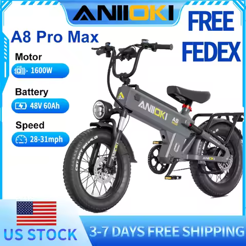 1600W Peak Motor Electric Bike 48V 60Ah batter 49km/h ANIIOKI Electric Bicycle ANIIOKI A8 Pro Max Fa