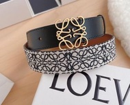 Loewe 黑色金扣皮帶