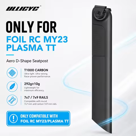 ULLICYC For Scott Syncros Duncan SL Aero CFT Seatpost 0mm Offset T1000 Carbon Aero D Shape 380mm For