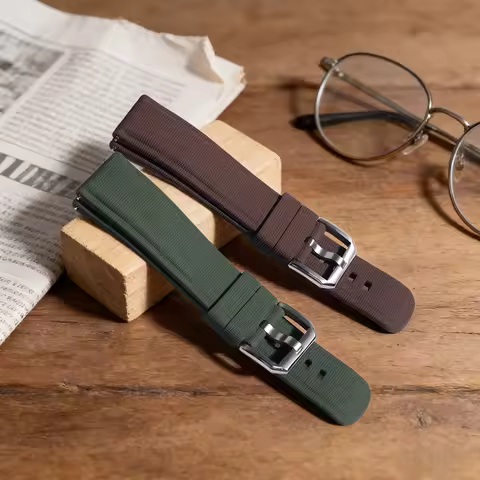 Universal Pin Buckle Watch Bands FKM Rubber Watch Strap 20mm 21mm 22mm Quick Release Strap Fit For T