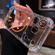 Crystal Clear Thickened Four-corner airbags Shockproof Phone Case for IPhone 17 Pro Max 11 12 13 14 