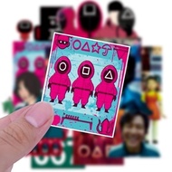50 Pieces/set Squid Game Stickers Non-repetitive Luggage Electric Computer Water Helmet Cup Car P8R0