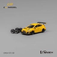 CM Model 164 SUBARU STI Variations Widebody 1.0 Yellow CM64-STI-08