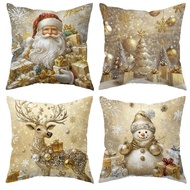 Throw Pillow Covers, 45x45 Christmas Holiday Cushion Case Decoration for Sofa Couch