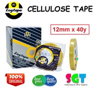 LOYTAPE Cellulose Tape 12mm x 40m ( 12 Rolls / Box)