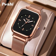 ♞,♘POSHI Waterproof Women Thin Watch Fashion Women Quartz Luxury Wristwatch Ladies watch for woman