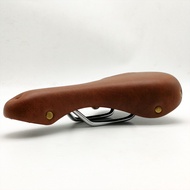 Retro Seat Bike Folding Bike Saddle Seat Leather Saddle Fixed Gear Bike Bicycle Parts MTB Road Bike 