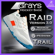 Grays Hockey Shoes Raid 3.0 Kasut Hoki Turf Shoe Grays Hockey Shoe Kasut Padang White