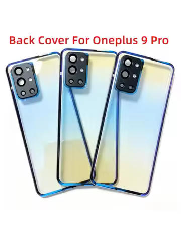 For Oneplus 9 Pro Battery Cover Back Glass Rear Housing Door Transparent Clear Glass Back Cover