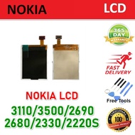 [1 Year Warraty] 100% ORIGINAL NOKIA 3110 3500 2690 2680 2330 2220S LCD