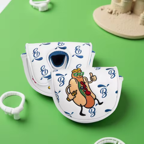 Golf Putter Cover OZ1 Premium Embroidery Hot Dog Mallet Putter Headcover Leather Golf Club Covers wi