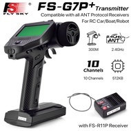 Flysky FS-G7P+ 10CH Remote Control RC Transmitter 300M 2.4Ghz with FS-R11P Receiver FS-R7P For RC Cr