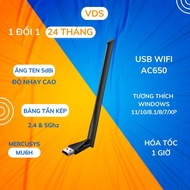USB Wifi Mercusys MU6H / MW300UM Mini Dual Band 650M/300M, With External Antenna, Compact, Easy to I