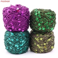 PINYEKOO Sequin Yarn Twinkling Soft Knitting Wool With Sequin Sewing DIY Craft Thread