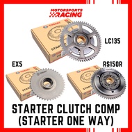 SRL105/SRX105/SRE105👈 TOBAKI STARTER CLUTCH COMP ONE WAY STARTOR WITH GEAR(FULL SET)[READYSTOCK] YAM