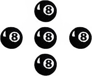 Ploen Set of 5 Tiny Mini Eight 8 Ball Billiards Pool Emblem Badge Logo2 Patches Sew Iron on Embroide