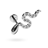 Eden Snake Titanium Flatback Earring (1ชิ้น)