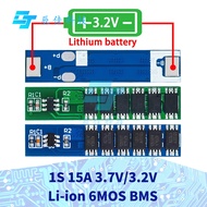 1~5 PCS 1S 15A 3.7V/3.2V  Li-ion 6MOS BMS PCM Battery Protection Board PCM for 18650 Lithium Lion Ba