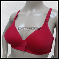 MBS 804 Plus Size 36 - 42 Women Solid Color Cotton Non Wired Bra (Cup A / B)