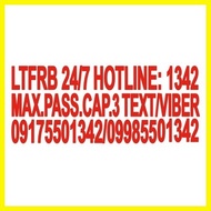 ✢ ▪ ◮ LTFRB 24/7 HOTLINE STICKER set