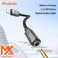 Mcdodo CA-5010 L to 3.5mm Audio cable 11cm long – Jack to convert iPhone headphones