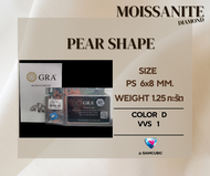 เพชร Moissanite (โมอีส) รูปทรงหยดน้ำ ไซส์ 3X4 mm.-8x10mm. Clarity: vvs1 Color: D น้ำ: 100 เพชรน้ำง
