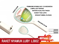 Raket Setrum Listrik Pengusir Nyamuk LUBY L3802 L-3802 Raket Nyamuk