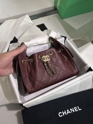 Chanel 25bag mini荔枝皮 棕色