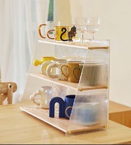 高質素 全新 Acrylic X Wood 杯架Cup shelf置物架水吧枱面水杯茶杯架咖啡杯桌面收納櫃 植物架