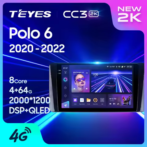 TEYES CC3 2K For Volkswagen Polo Mk6 VI 6 2020 - 2022 Car Radio Multimedia Video Player Navigation s