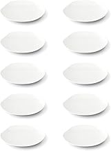Mino Ware 81-014-101 Miyama Plate, 10 pcs, 6.7 x 6.3 inches (17 x 16 cm), Feuille Fille, White Porce