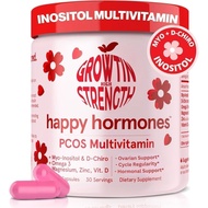 PXJQ Happy Hormones PCOS I PCOS Supplement Myo-Inositol & D-Chiro Inositol Natural Supplement for Wo