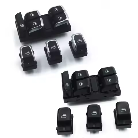 Chrome MASTER WINDOW CONTROL SWITCH PANEL Button FOR AUDI Q5 S4 S5 A4 A5 B8 2007-2017 OE: 8K0 959 85