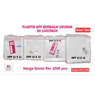 (1000 Sheets of 1 Bundle) OPP Seal Plastic Size 11x11 12x12 13x13 14x14